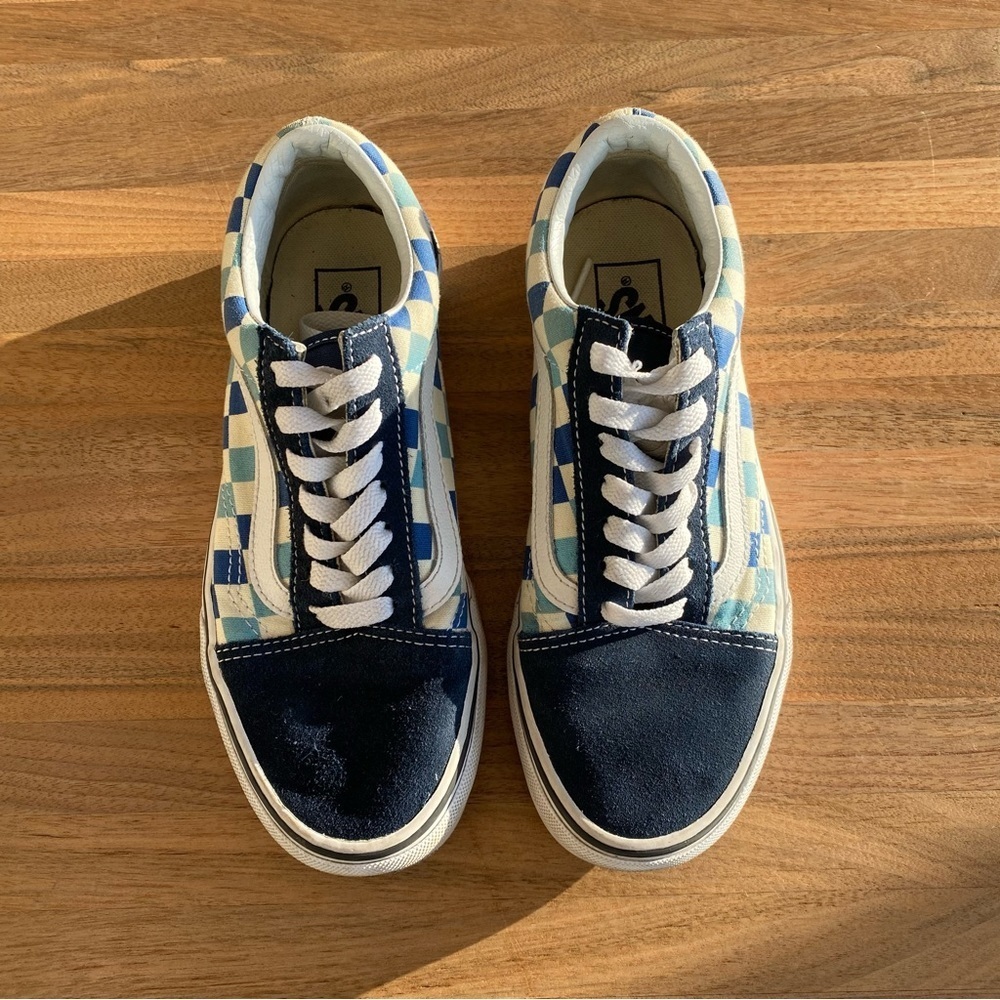 Vans Old Skool 'Blue Topaz Checkerboard, Size M4.5/ W6.0 - Picture 5 of 9